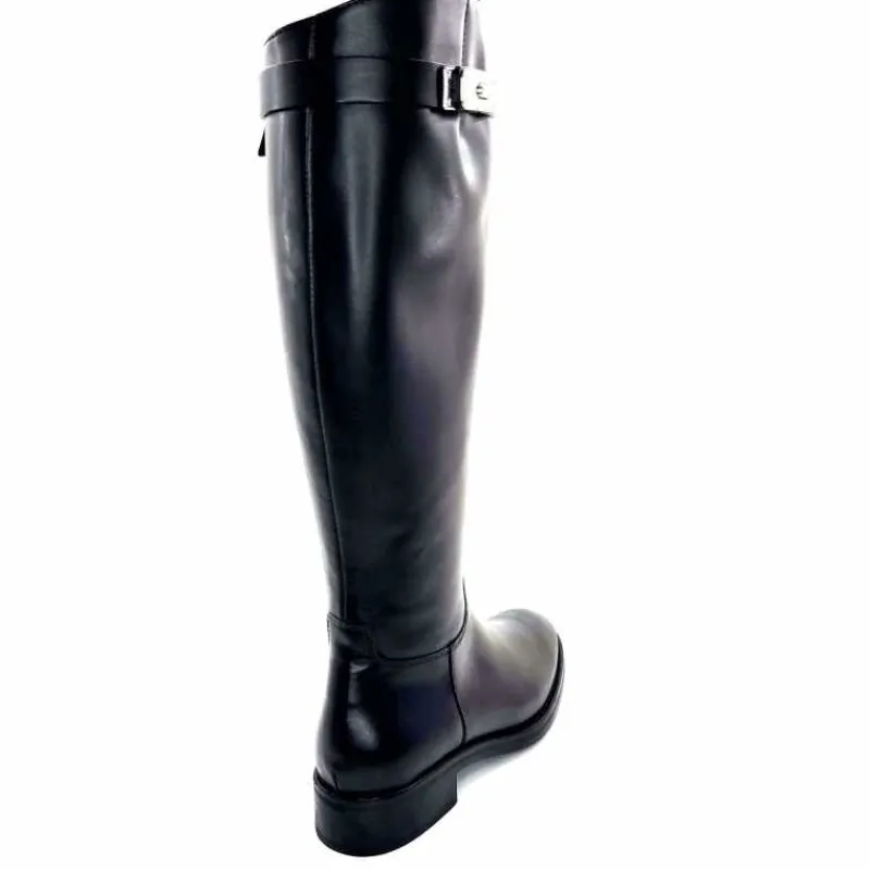Bijoux|Basic<Triver Flight Bottes Cavalières 599 09 Cuir Noir