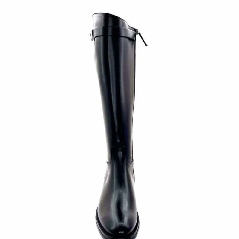 Bijoux|Basic<Triver Flight Bottes Cavalières 599 09 Cuir Noir