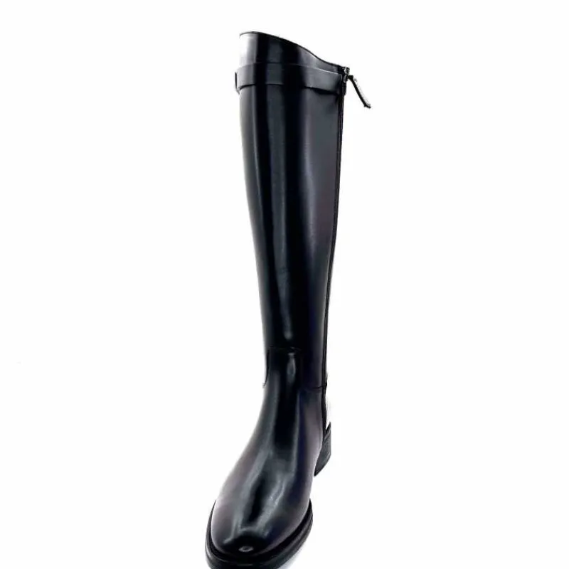 Bijoux|Basic<Triver Flight Bottes Cavalières 599 09 Cuir Noir