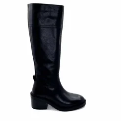 Elégant|Bottes<398-ivoire Bottes Cuissardes Ivoire 5385 Cuir Noir
