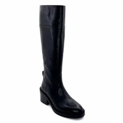 Elégant|Bottes<398-ivoire Bottes Cuissardes Ivoire 5385 Cuir Noir