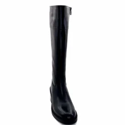 Elégant|Bottes<398-ivoire Bottes Cuissardes Ivoire 5385 Cuir Noir