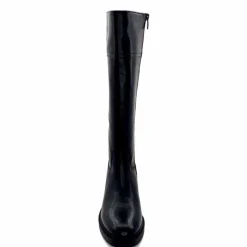 Elégant|Bottes<398-ivoire Bottes Cuissardes Ivoire 5385 Cuir Noir