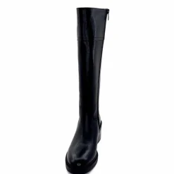 Elégant|Bottes<398-ivoire Bottes Cuissardes Ivoire 5385 Cuir Noir