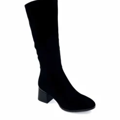 Soirée|Bottes<Elue Par Nous Bottes Genouillère Sariegois Daim Noir