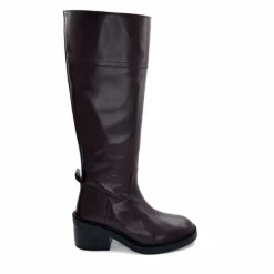 Elégant|Bottes<398-ivoire Bottes Ivoire 5385 Cuir Marron