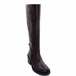 Elégant|Bottes<398-ivoire Bottes Ivoire 5385 Cuir Marron