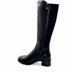 Elégant|Bottes<Nero Giardini Bottes Mollet Élastique 1411750 D100 Cuir Noir