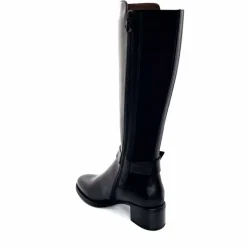 Elégant|Bottes<Nero Giardini Bottes Mollet Élastique 1411750 D100 Cuir Noir