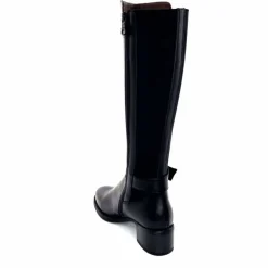 Elégant|Bottes<Nero Giardini Bottes Mollet Élastique 1411750 D100 Cuir Noir