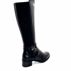 Elégant|Bottes<Nero Giardini Bottes Mollet Élastique 1411750 D100 Cuir Noir