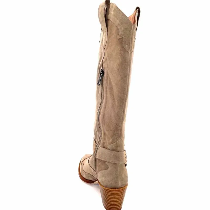 Rock|Santiags<Dansi Bottes Santiag 7181 Daim Topo Taupe