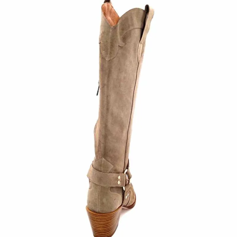 Rock|Santiags<Dansi Bottes Santiag 7181 Daim Topo Taupe