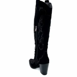 Rock|Bijoux<Alma En Pena Bottes Santiags 563 Daim Diamant Noir