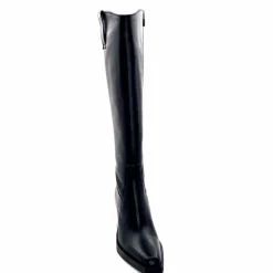 Féminin|Elégant<398-ivoire Bottes Santiags Ivoire 5390 Cuir Noir
