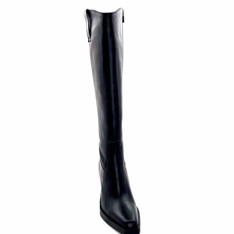 Féminin|Elégant<398-ivoire Bottes Santiags Ivoire 5390 Cuir Noir