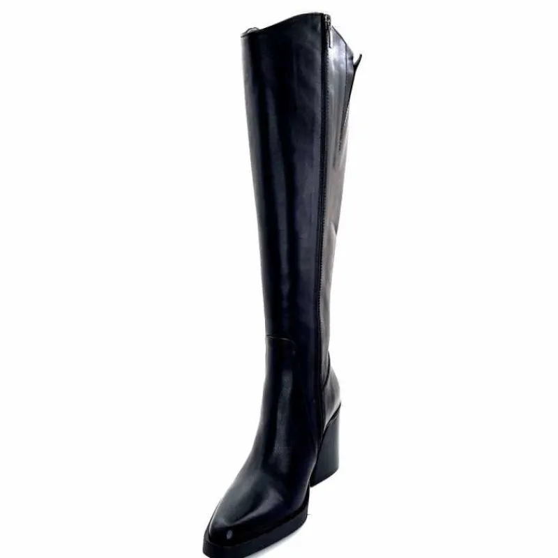 Féminin|Elégant<398-ivoire Bottes Santiags Ivoire 5390 Cuir Noir
