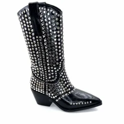 Rock|Santiags<noa harmon Bottes Santiags 8882-06 à Clous Noir