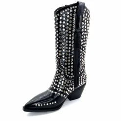 Rock|Santiags<noa harmon Bottes Santiags 8882-06 à Clous Noir