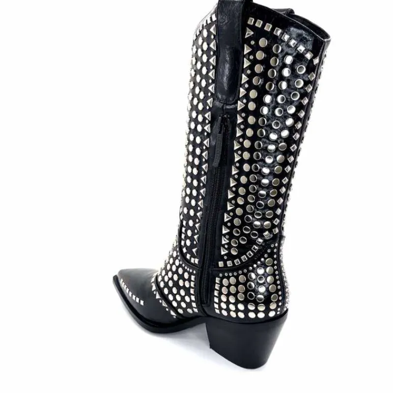Rock|Santiags<noa harmon Bottes Santiags 8882-06 à Clous Noir