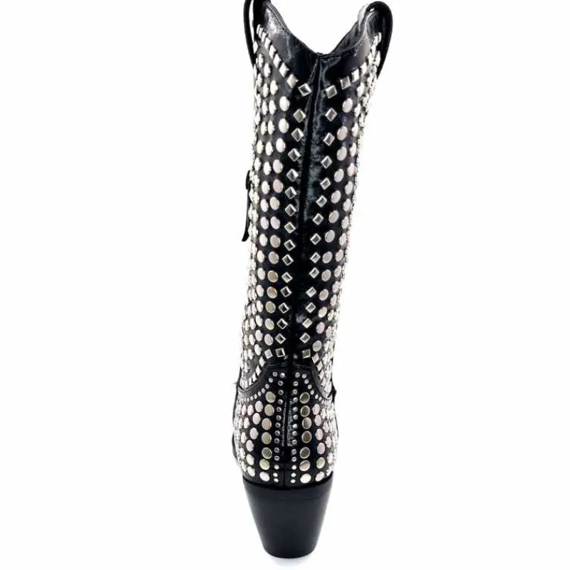 Rock|Santiags<noa harmon Bottes Santiags 8882-06 à Clous Noir