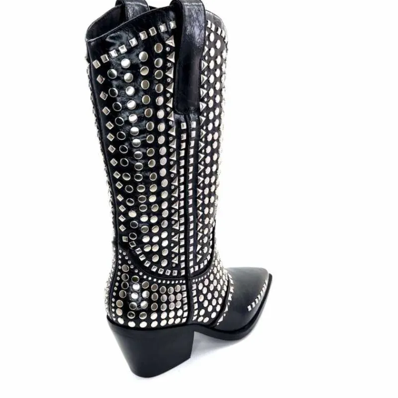 Rock|Santiags<noa harmon Bottes Santiags 8882-06 à Clous Noir