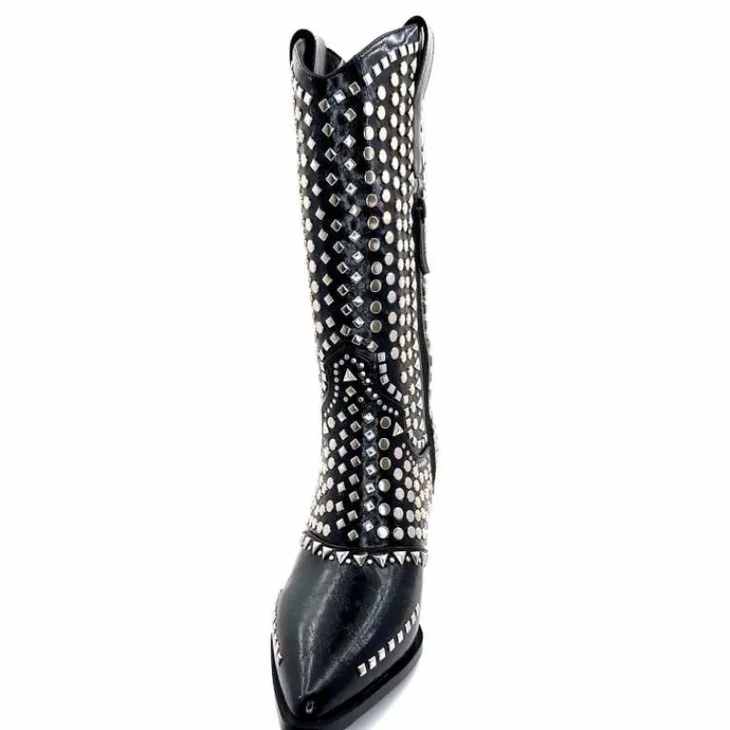 Rock|Santiags<noa harmon Bottes Santiags 8882-06 à Clous Noir