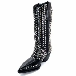 Rock|Santiags<noa harmon Bottes Santiags 8882-06 à Clous Noir