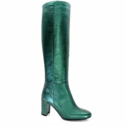 Bottes<l'arianna Bottes Tube St1689 Cuir Métal Vert