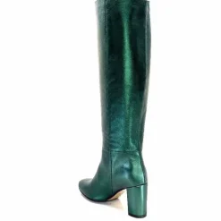 Bottes<l'arianna Bottes Tube St1689 Cuir Métal Vert