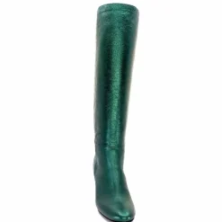 Bottes<l'arianna Bottes Tube St1689 Cuir Métal Vert