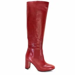 Elégant|Bottes<l'arianna Bottes Tubes St1689 Cuir Mattone Rouge