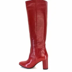 Elégant|Bottes<l'arianna Bottes Tubes St1689 Cuir Mattone Rouge