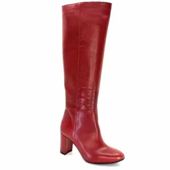 Elégant|Bottes<l'arianna Bottes Tubes St1689 Cuir Mattone Rouge