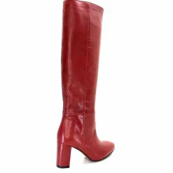 Elégant|Bottes<l'arianna Bottes Tubes St1689 Cuir Mattone Rouge