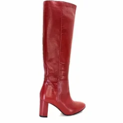Elégant|Bottes<l'arianna Bottes Tubes St1689 Cuir Mattone Rouge