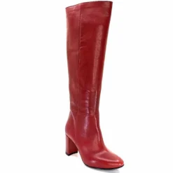 Elégant|Bottes<l'arianna Bottes Tubes St1689 Cuir Mattone Rouge