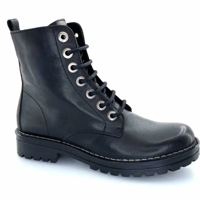 Rock|Bottines<Chacal Bottillon Fermeture Éclair 6830 Cuir Noir