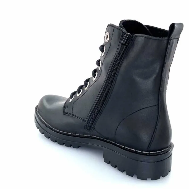 Rock|Bottines<Chacal Bottillon Fermeture Éclair 6830 Cuir Noir