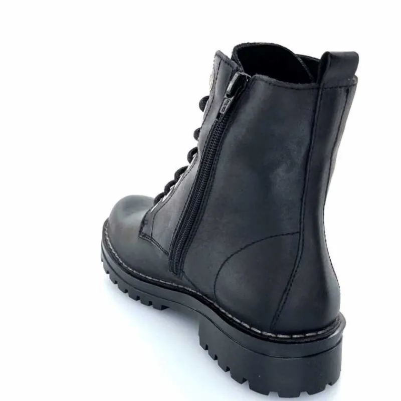 Rock|Bottines<Chacal Bottillon Fermeture Éclair 6830 Cuir Noir