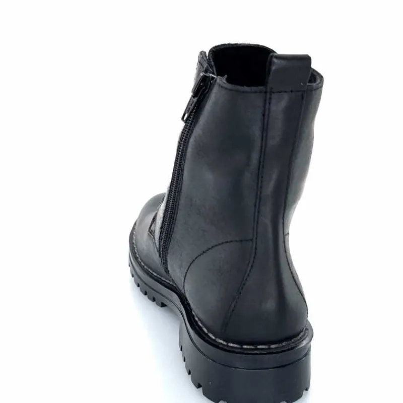 Rock|Bottines<Chacal Bottillon Fermeture Éclair 6830 Cuir Noir
