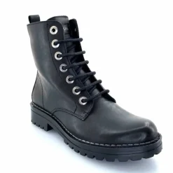 Rock|Bottines<Chacal Bottillon Fermeture Éclair 6830 Cuir Noir