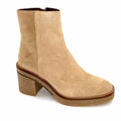 Basic|Bottines<Alpe Bottines à Talon 2626 Baby Daim Corda Crème