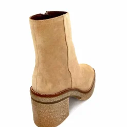 Basic|Bottines<Alpe Bottines à Talon 2626 Baby Daim Corda Crème