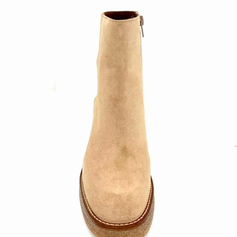 Basic|Bottines<Alpe Bottines à Talon 2626 Baby Daim Corda Crème