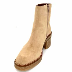 Basic|Bottines<Alpe Bottines à Talon 2626 Baby Daim Corda Crème