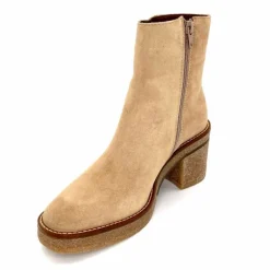 Basic|Bottines<Alpe Bottines à Talon 2626 Baby Daim Corda Crème