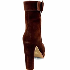 Elégant|Bottines<chantal Bottines à Talon 2475 Daim Chocolat Marron