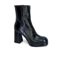 Féminin|Elégant<chantal Bottines à Talon 2191 Cuir Vernis Noir
