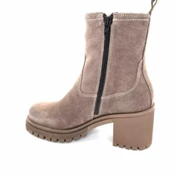 Rock|Fourrure<Ivoire0235a Bottines à Talon Fourrées Ivoire 28117 Daim Gris GrisFoncé